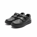 Crabkids Boys Black Double Velcro Sneaker School Shoes
