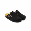 Suede Buckle Mule Clogs