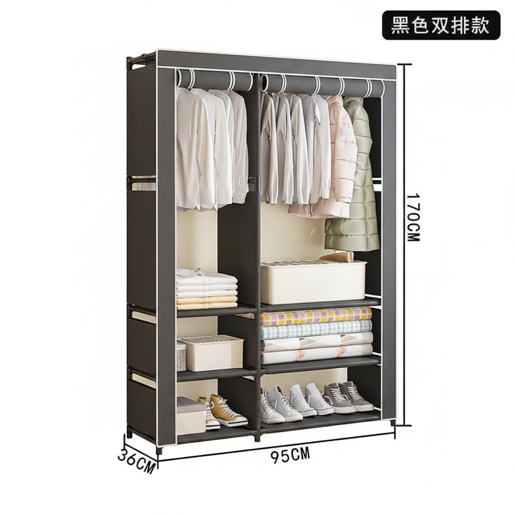 Double Row Portable Wardrobe