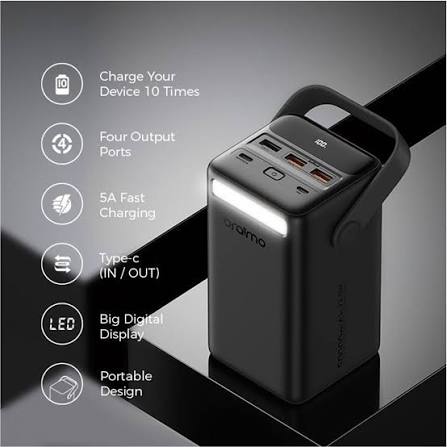 Oraimo 50,000mAh 4-Port Powerbank with LED Display