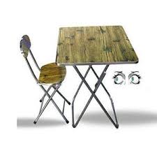 X-Shape Foldable Table with 1 Chair