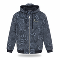 Men's Graphic Print Zip-Up Hoodie Jacket
