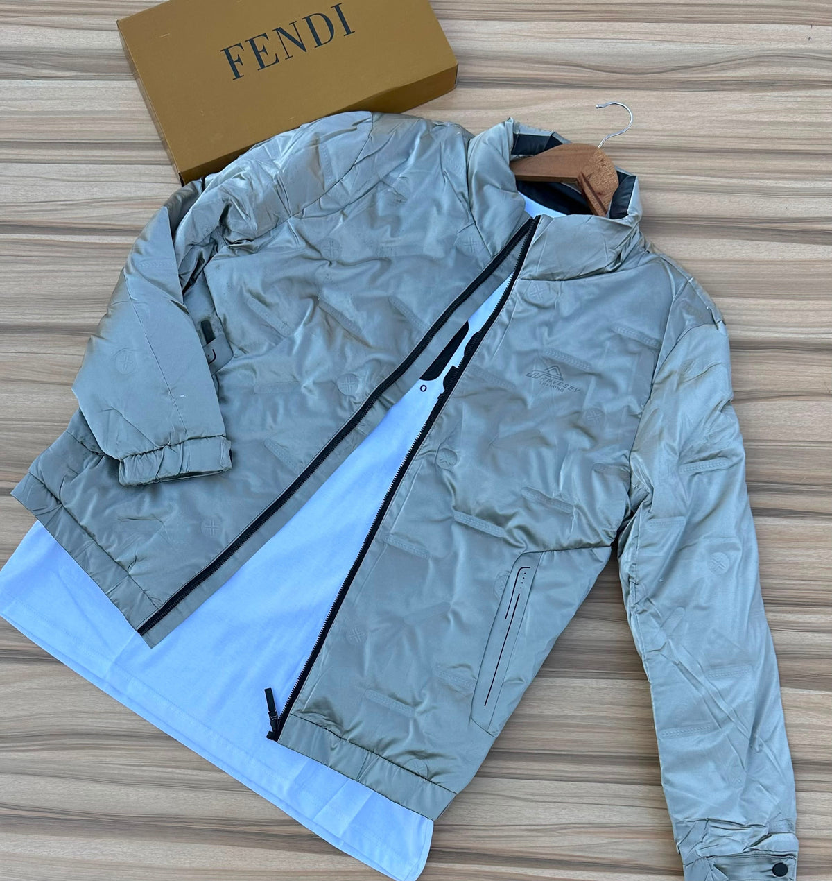 Men's Silver Grey Puffer Jacket