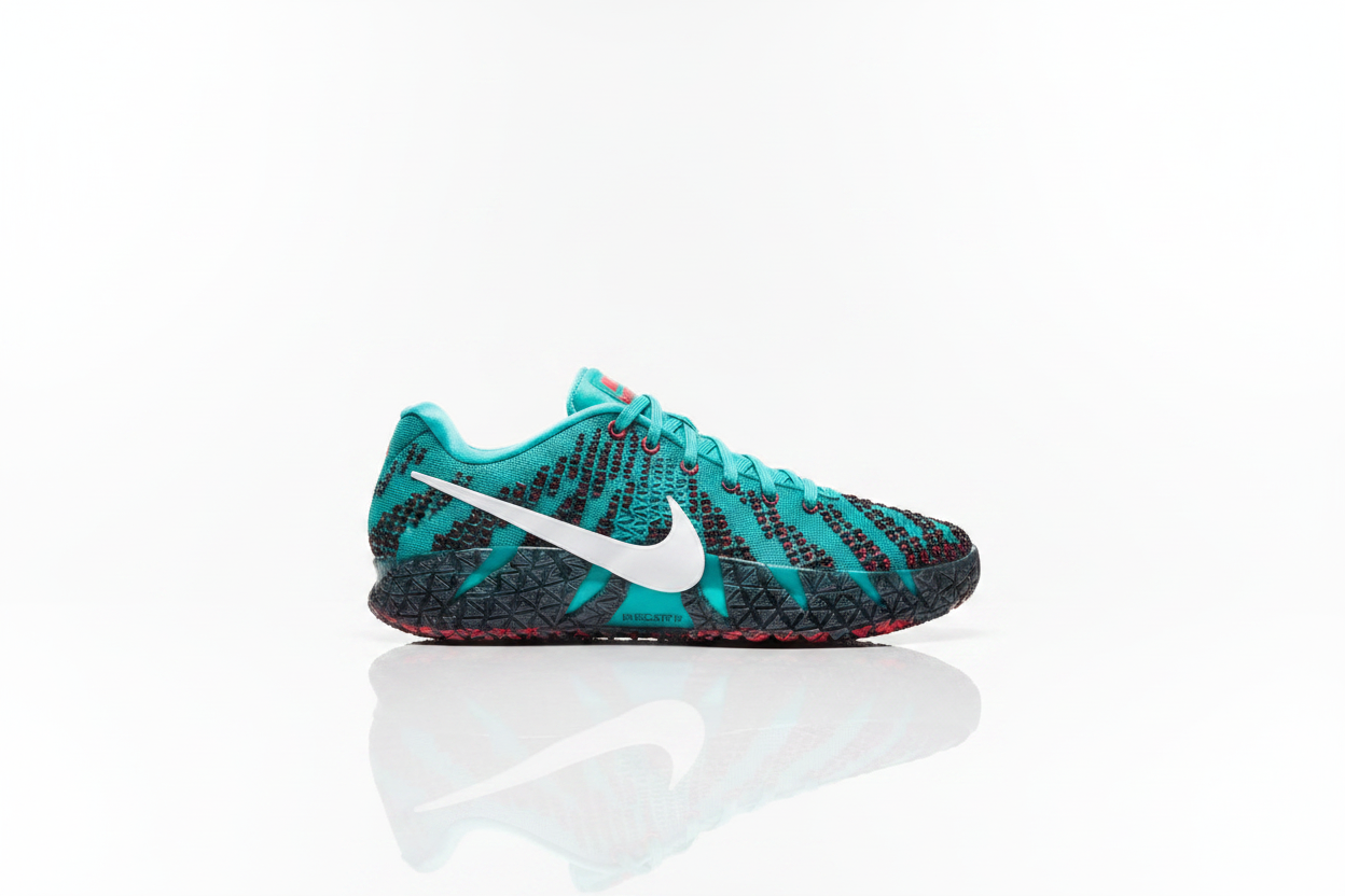 Nike Zoom Teal & Red Basketball Shoes