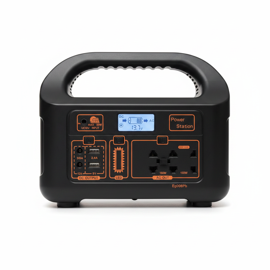 Portable Power Station 150W - Powers TV, Laptops, Tablets & Phones