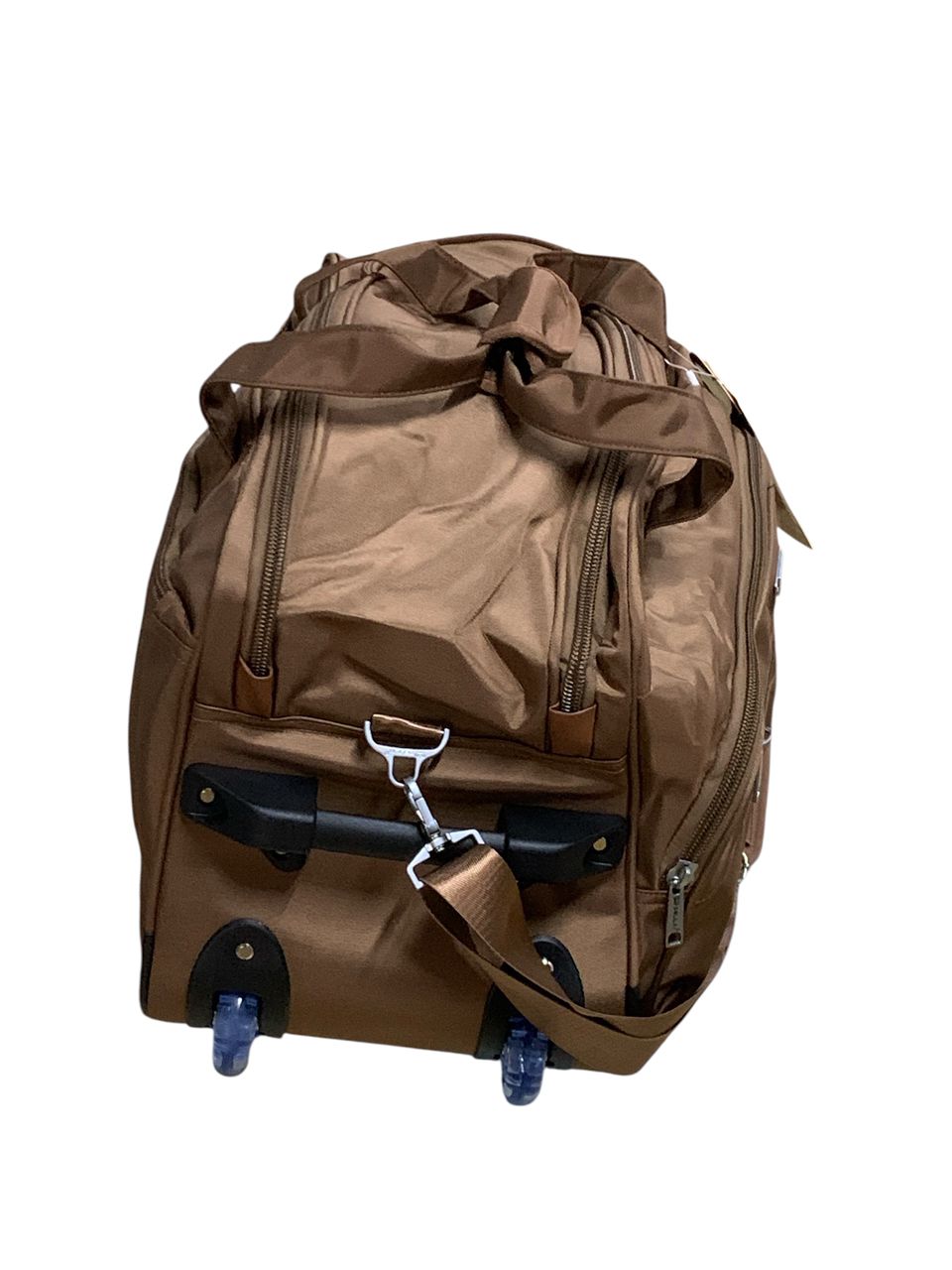 Bronze Brown Wheeled Duffle Bag
