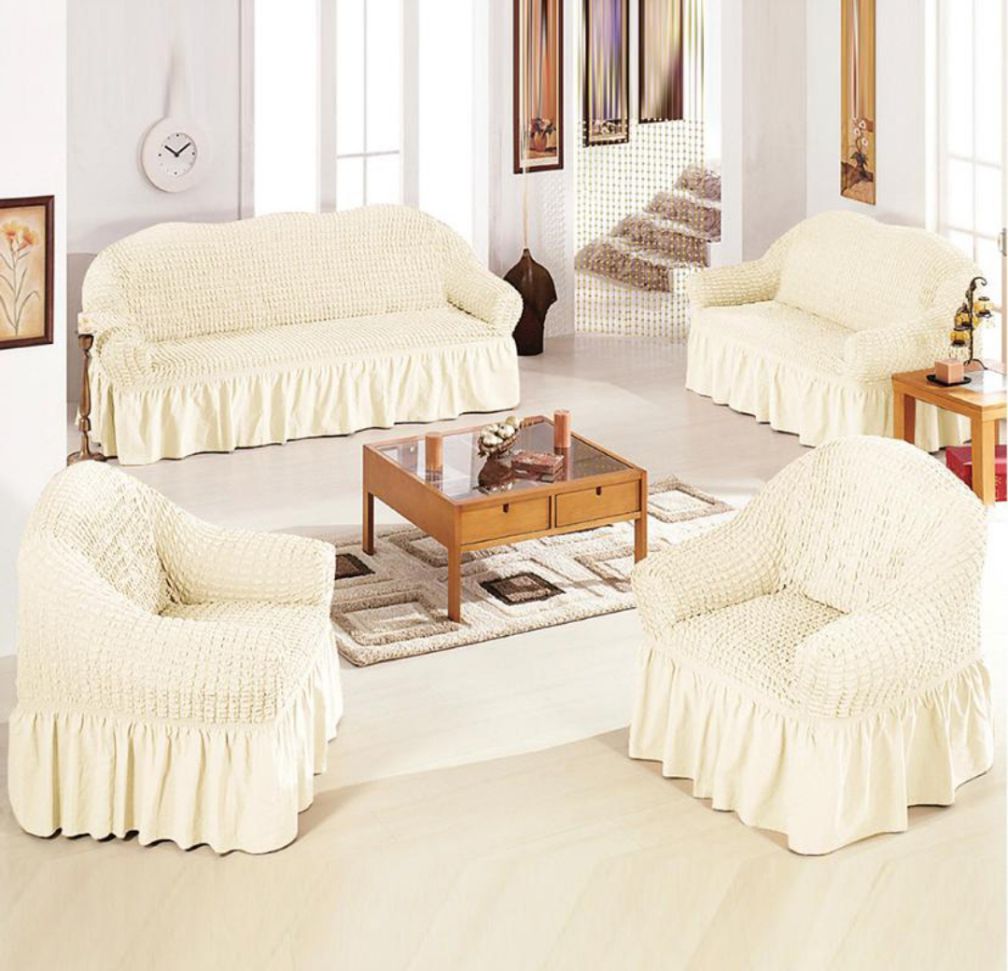 Seersucker Sofa Cover – 1 Seater