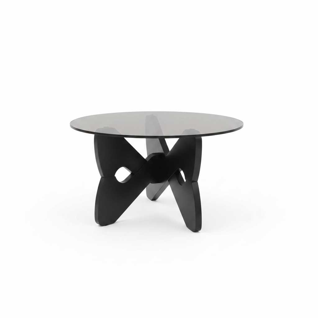 Round Glass Top Coffee Table