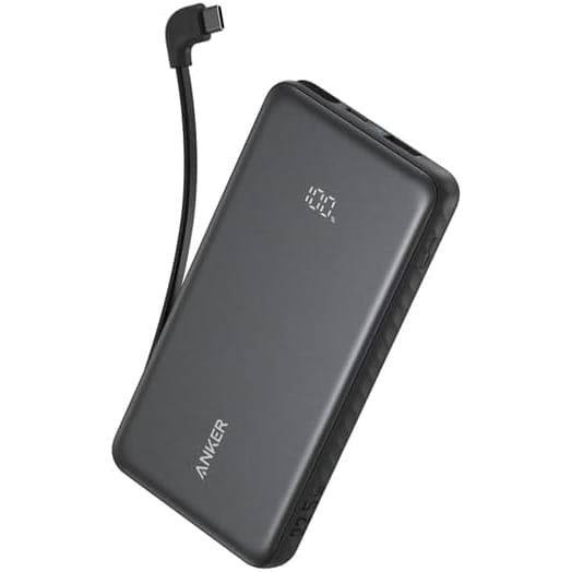 Anker Zolo Power Bank 20,000mAh | 22.5W Fast Charging with Built-In USB-C Cable