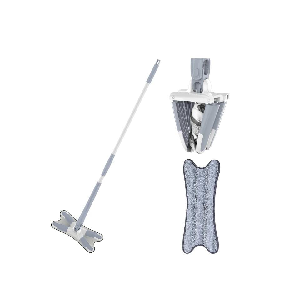 X-Shape Microfiber Floor Mop with Telescopic Handle